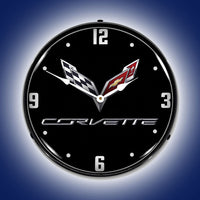C7 Corvette | LED Clock - with LED Lights on