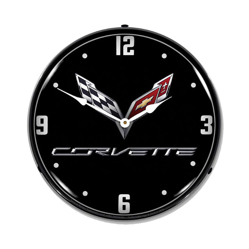 C7 Corvette | LED Clock - Front