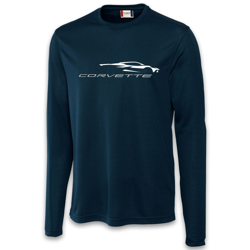 C8 Corvette Long Sleeve | Gesture Tee - Navy