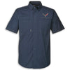 C7 DRI♦DUCK Short Sleeve | Button Down - Deep Blue - Front
