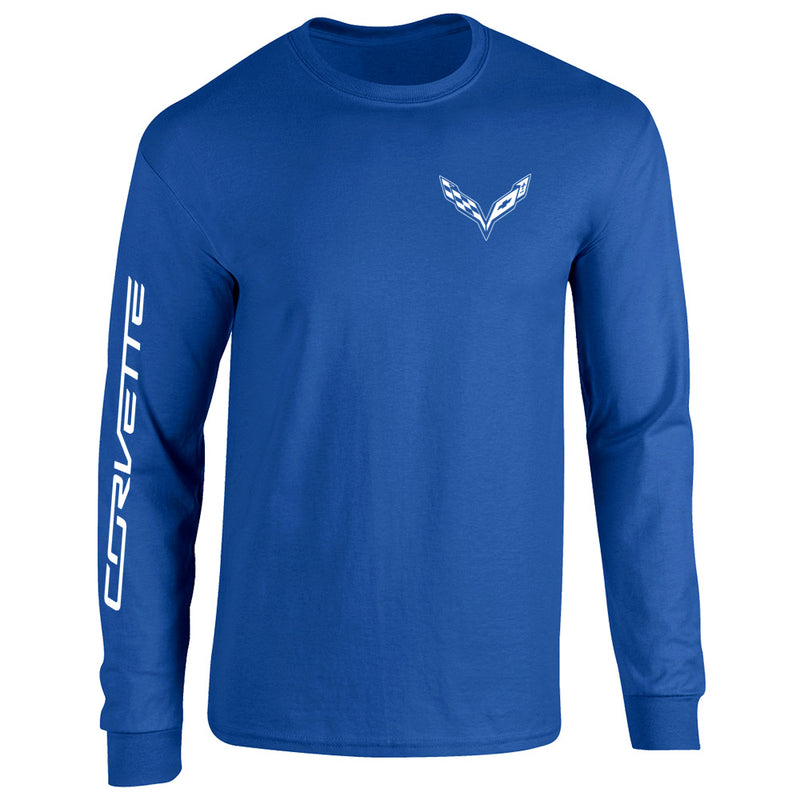 C7 Long Sleeve Tee | Royal - Front