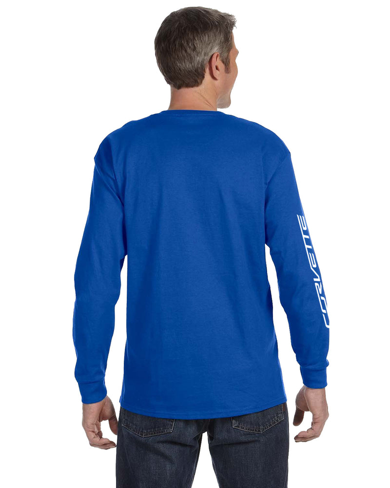 C7 Long Sleeve Tee | Royal - On Figure Back