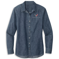 C8 Corvette Ladies | Denim Button-Down - Front