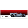 Corvette 70th Metal Print | with Recessed Fame - Front