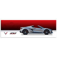 Corvette 70th Metal Print | with Recessed Fame - Front