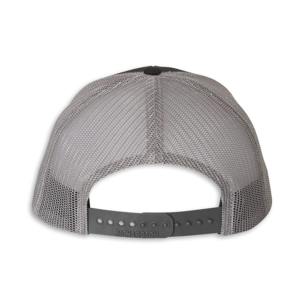 C8 Mesh-Back Cap | Black/Charcoal - Back View