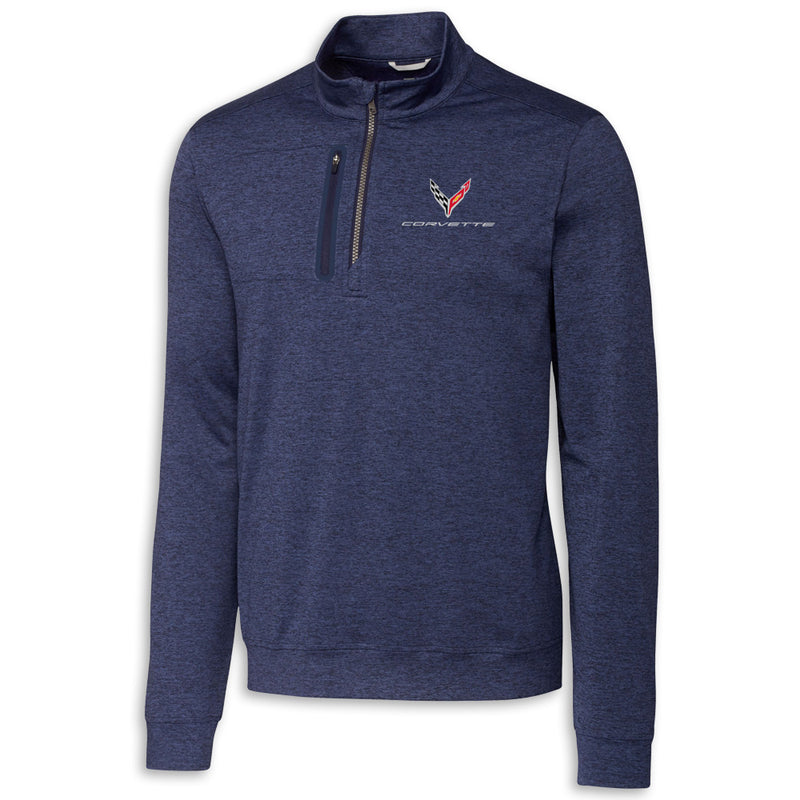 C8 Cutter & Buck® | Stealth Quarter-Zip - Navy - Front