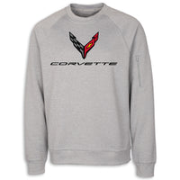 C8 Skyline Long Sleeve Crewneck - Gray - Front