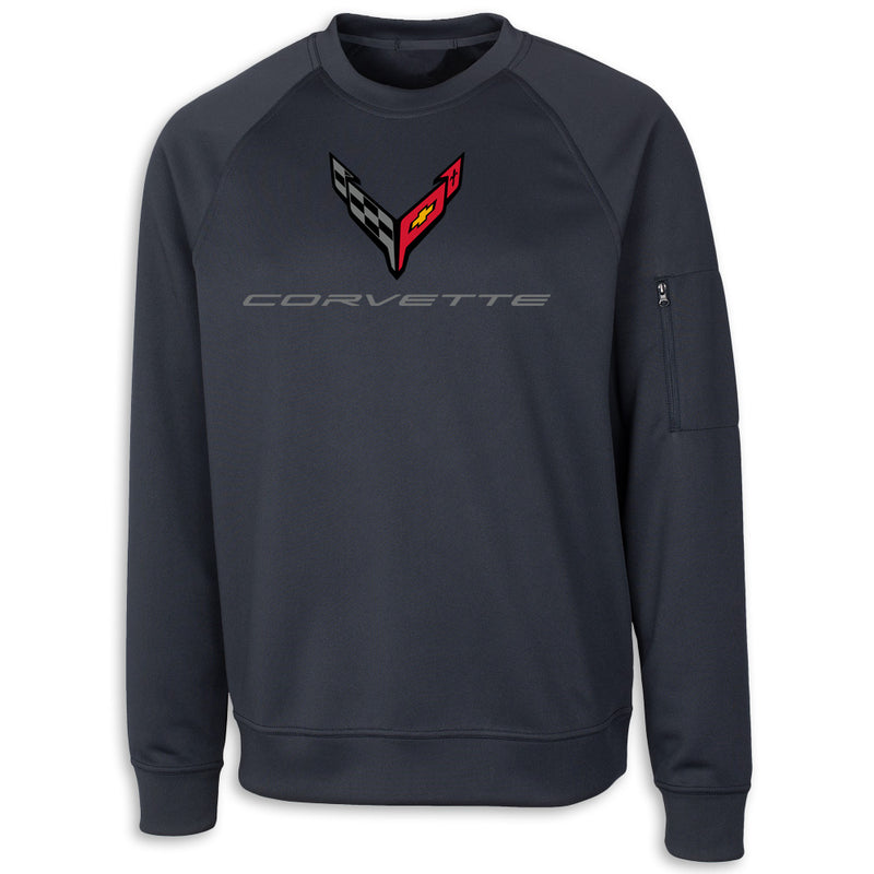 C8 Skyline Long Sleeve | Crewneck - Navy - Front