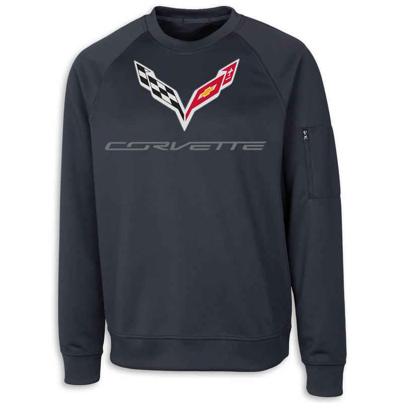 C7 Skyline Long Sleeve | Crewneck - Navy - Front