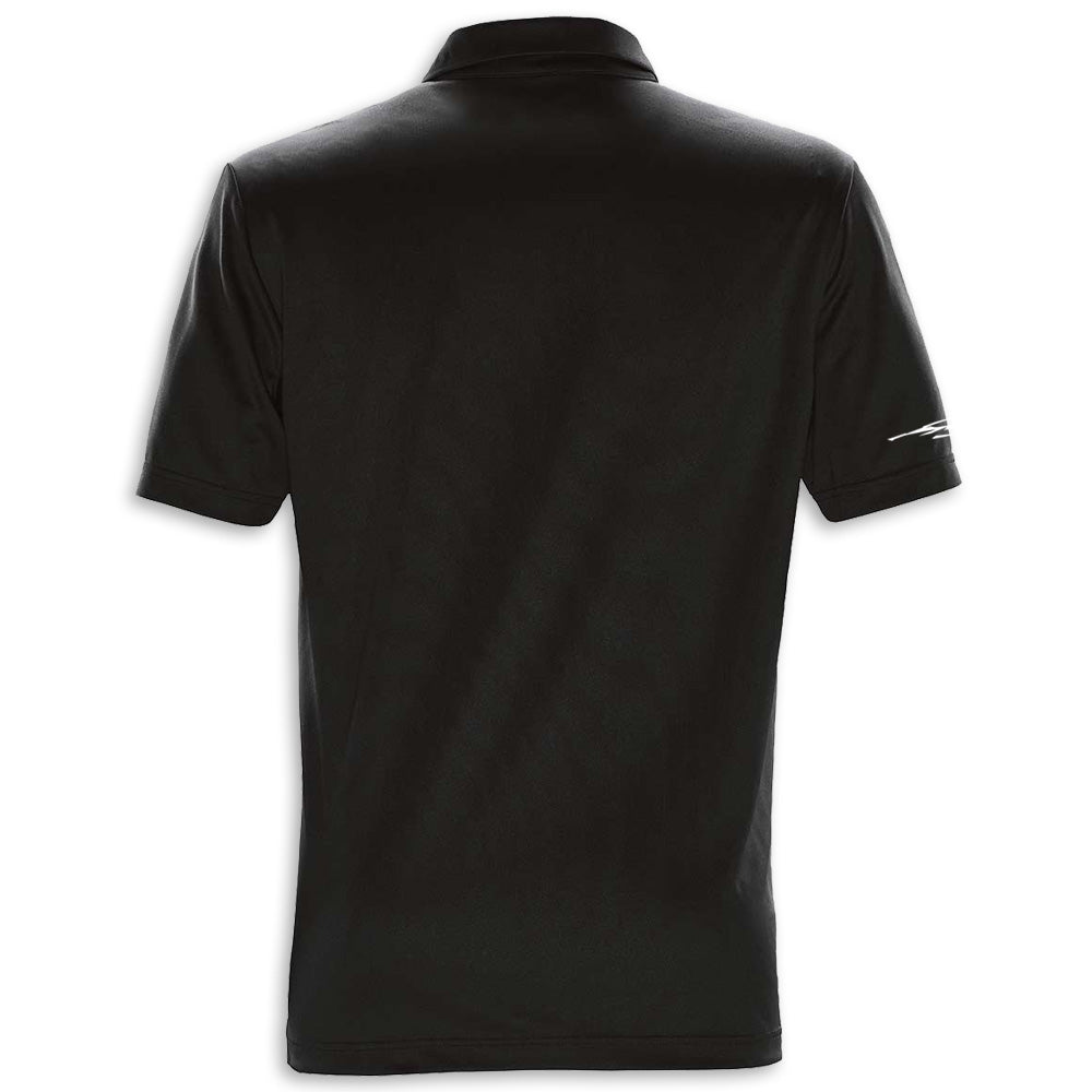 C8 Gesture Striped Polo | Black/Titanium - Back