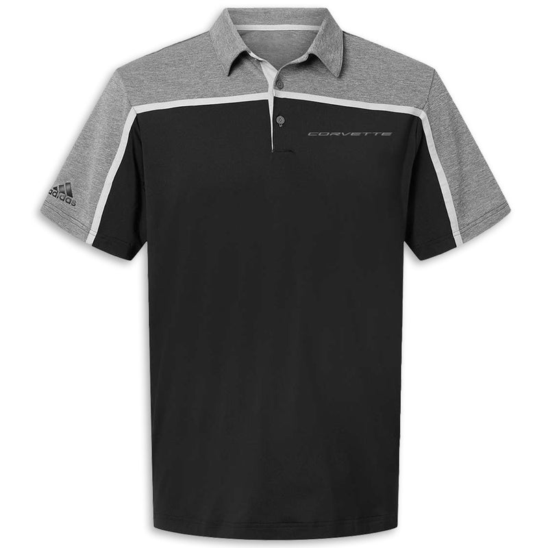 C8 Adidas® Cruise Polo | Black/Gray - Front