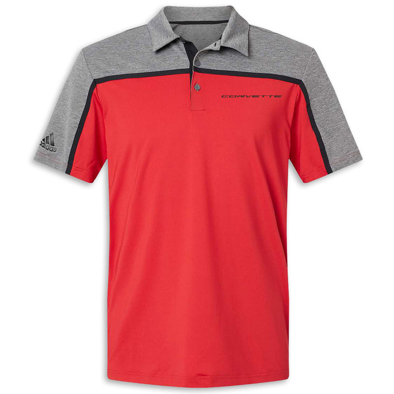 C8 Adidas® Cruise Polo | Red/Gray - Front