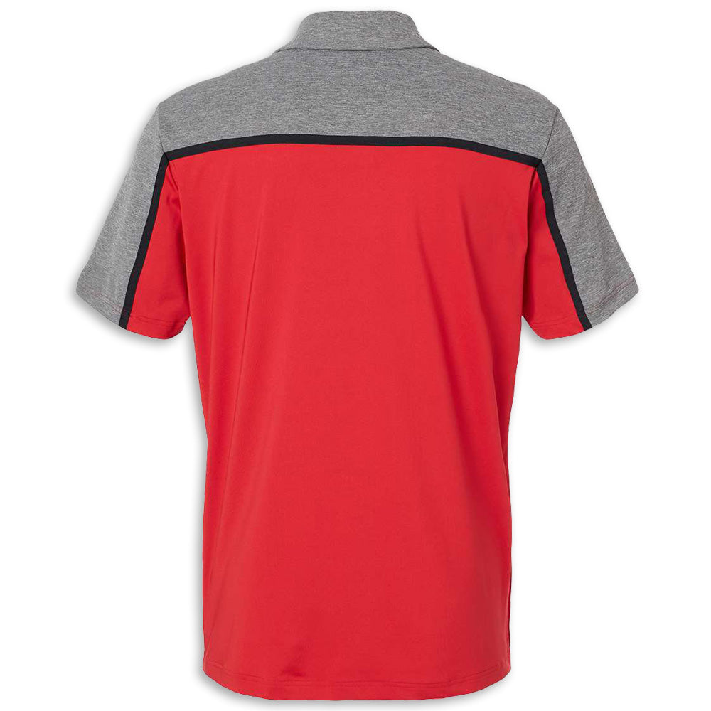 C8 Adidas® Cruise Polo | Red/Gray - Back