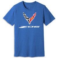 Z06 Salute Tee | Heather True Royal - Front