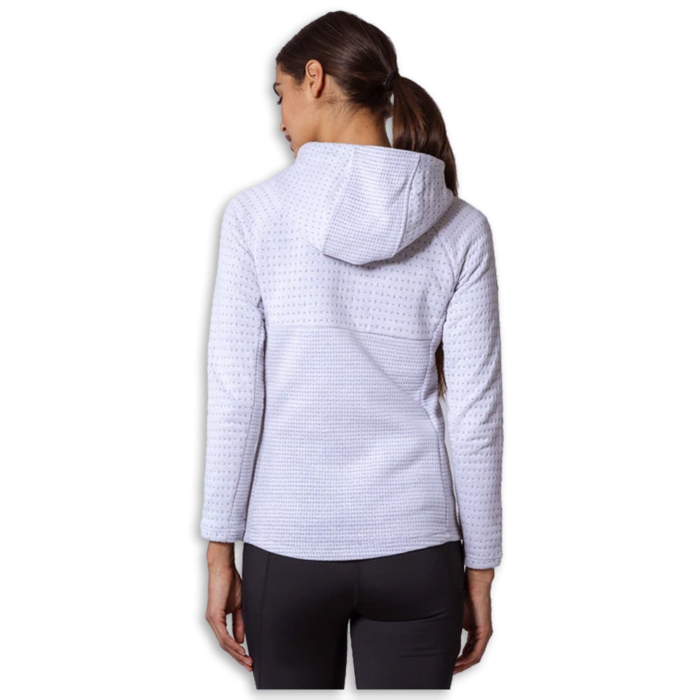 C8 Arena Hooded Fleece | White/Pebble - Back