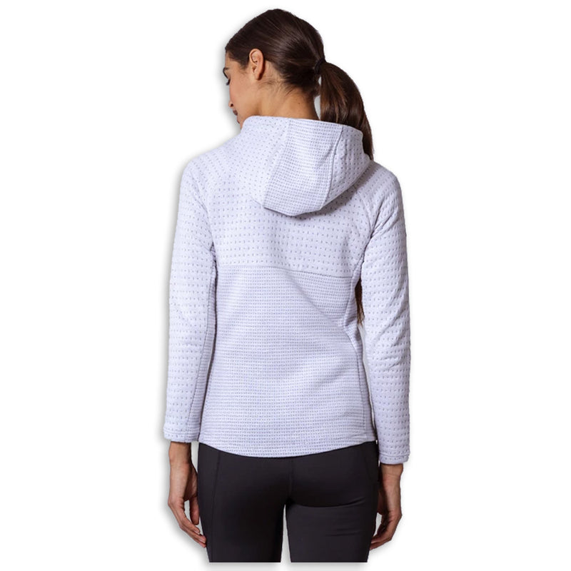 C8 Arena Hooded Fleece | White/Pebble - Back