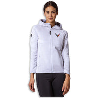 C8 Arena Hooded Fleece | White/Pebble - Front