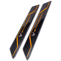 C8 Color-Matched Stingray | Door Sill Plate Covers - Amplified Orange