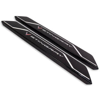 C8 Color-Matched Stingray | Door Sill Plate Covers - Arctic White