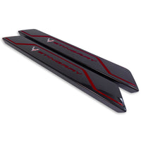 C8 Color-Matched Stingray | Door Sill Plate Covers - Long Beach Red