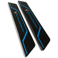 C8 Color-Matched Stingray | Door Sill Plate Covers - Rapid Blue