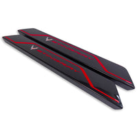 C8 Color-Matched Stingray | Door Sill Plate Covers - Red Mist Metallic Tintcoat