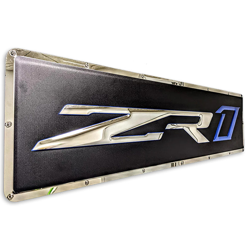 Corvette C7 ZR1 Metal Sign - 3/4 View