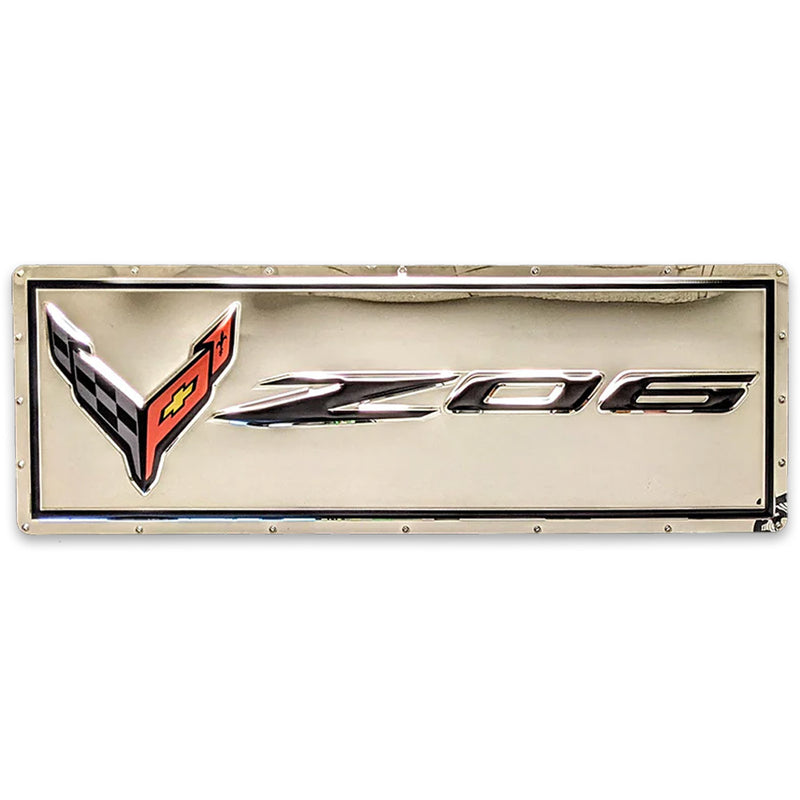 Corvette C8 Z06 Metal Sign - Front
