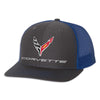 Corvette Mesh Back Cap | Charcoal/Royal - Front