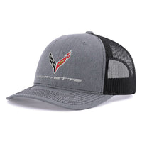 Corvette Mesh Back Cap | Heather Gray/Black - 3/4 View