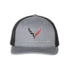 Corvette Mesh Back Cap | Heather Gray/Black - Front