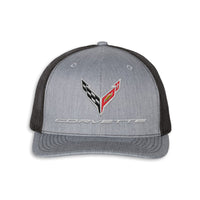 Corvette Mesh Back Cap | Heather Gray/Black - Front