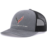 Corvette Mesh Back Cap | Heather Gray/Black - 3/4 View
