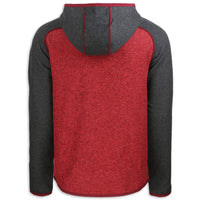 Cutter & Buck Hooded Fleece | Red Heather/Charcoal - Back