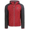 Cutter & Buck Hooded Fleece | Red Heather/Charcoal - Front