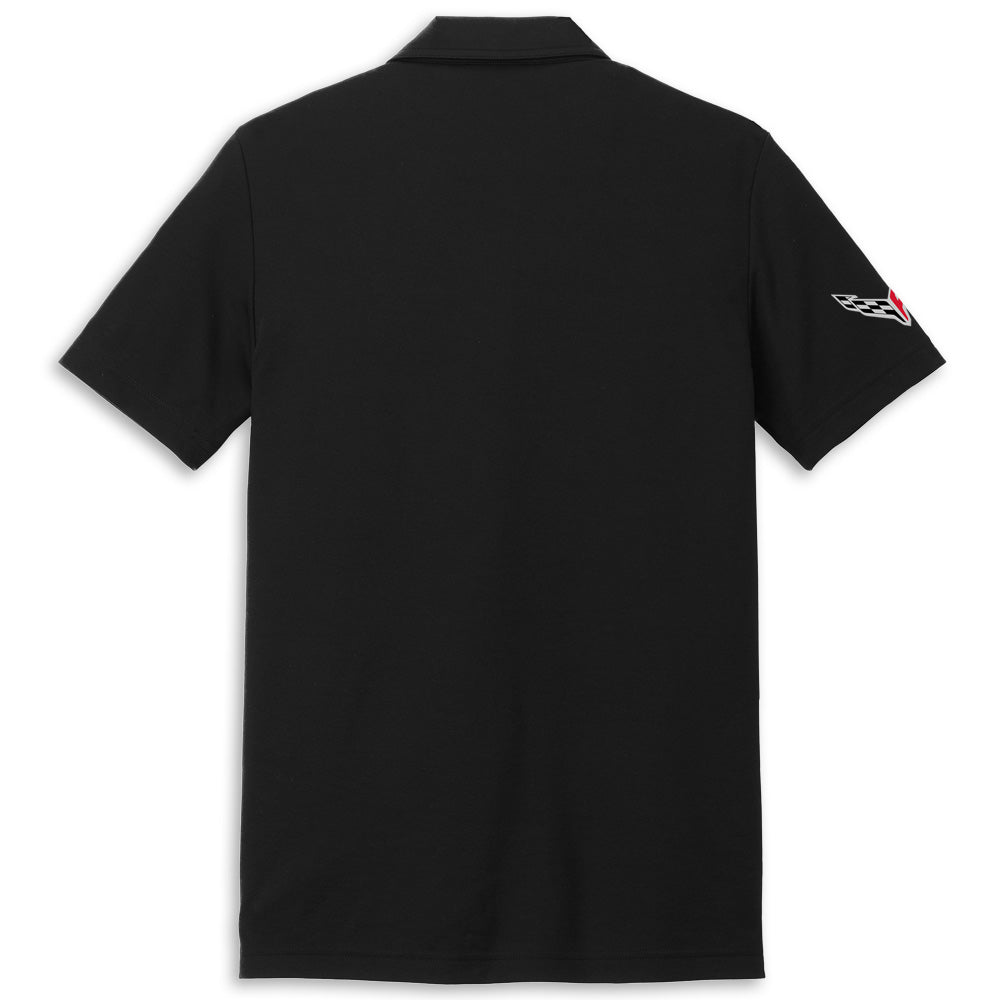 TravisMathew Chest Stripe Polo - Black - Back