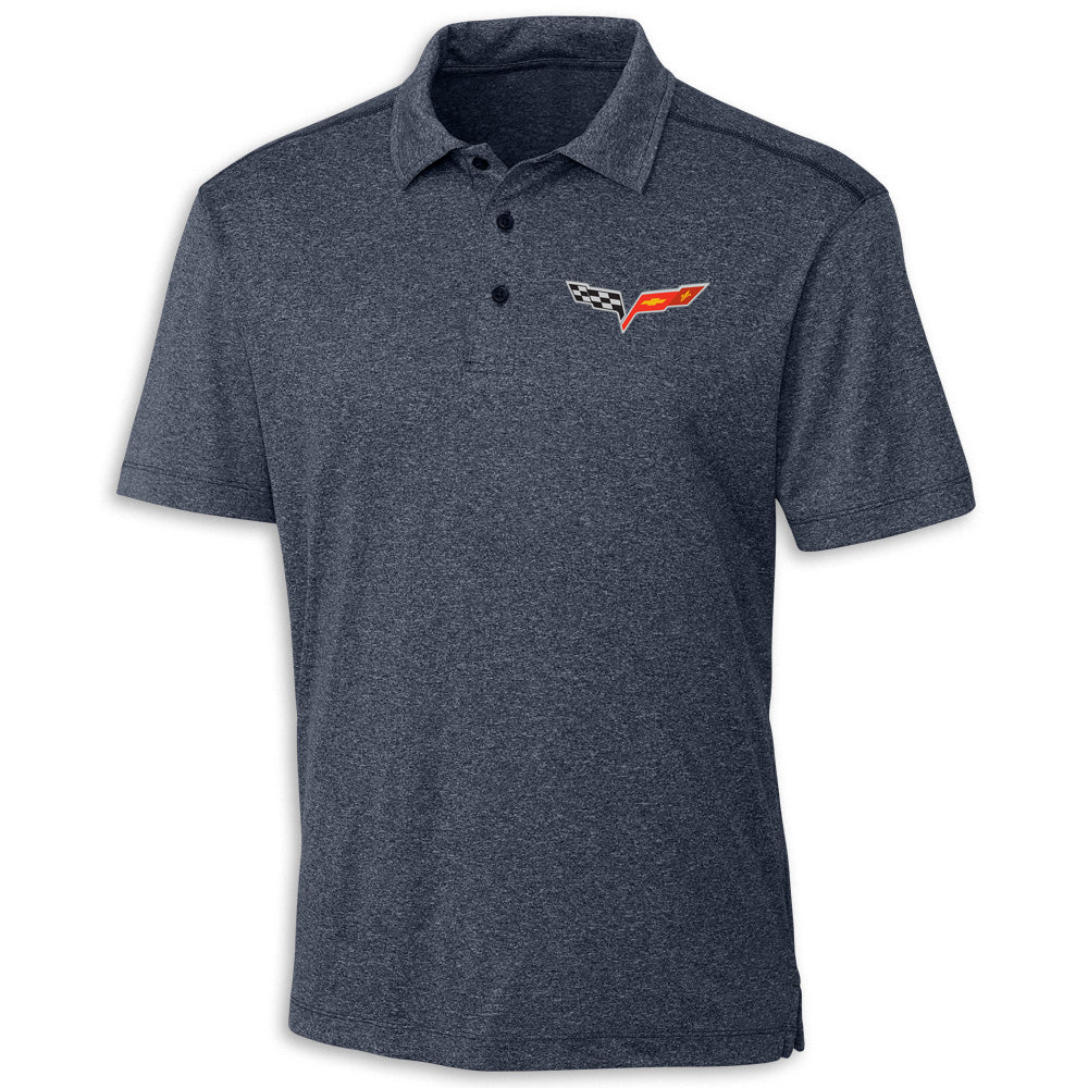 C6 Heritage Performance Polo | Navy - Front
