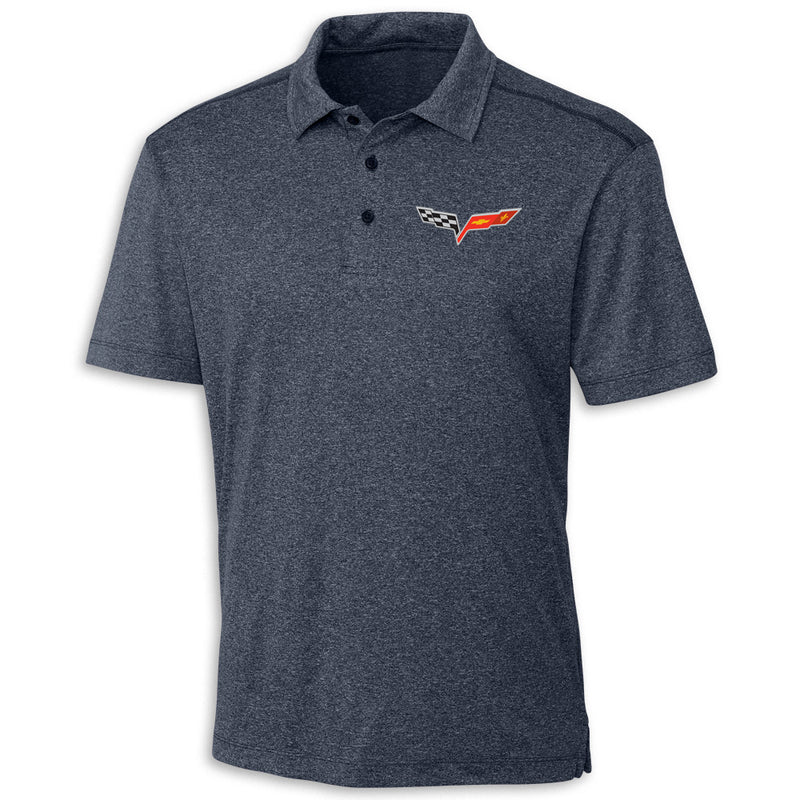 C6 Heritage Performance Polo | Navy - Front