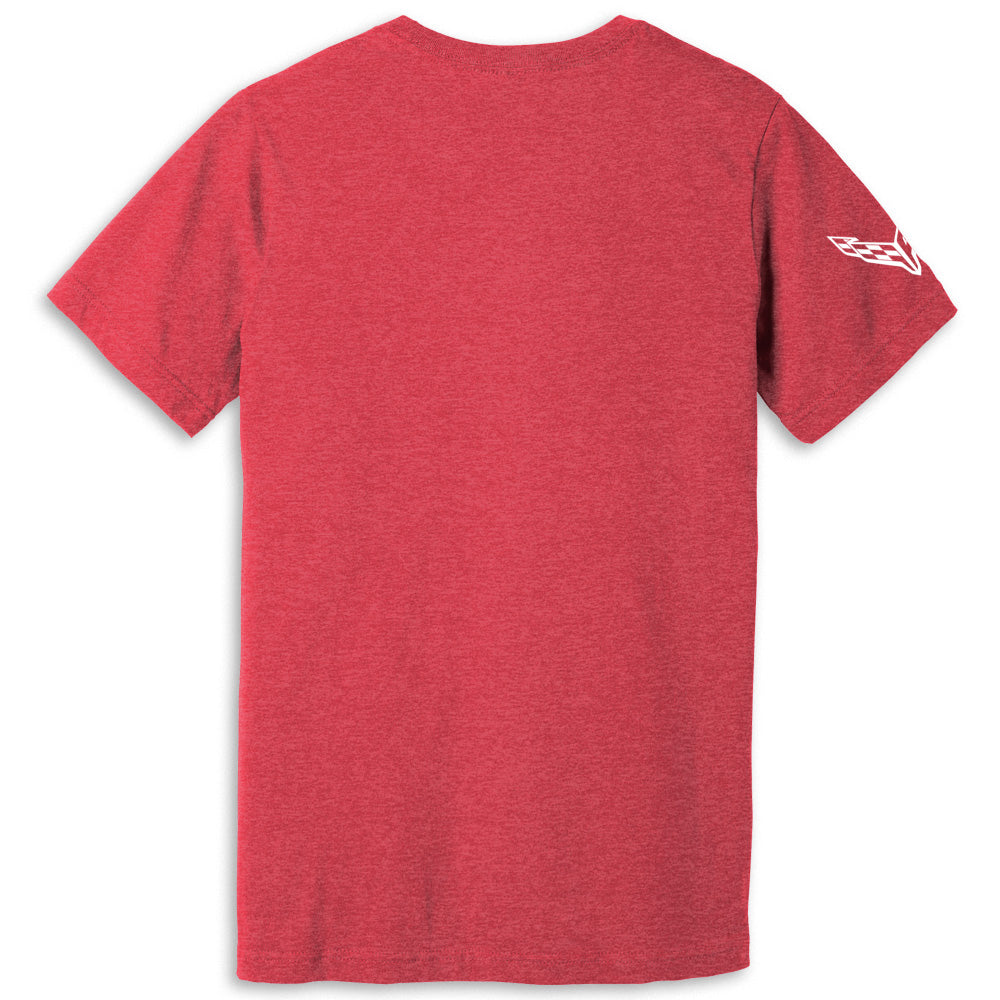 Car Gesture Tee | Heather Red - Back