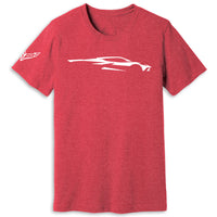 Car Gesture Tee | Heather Red - Front