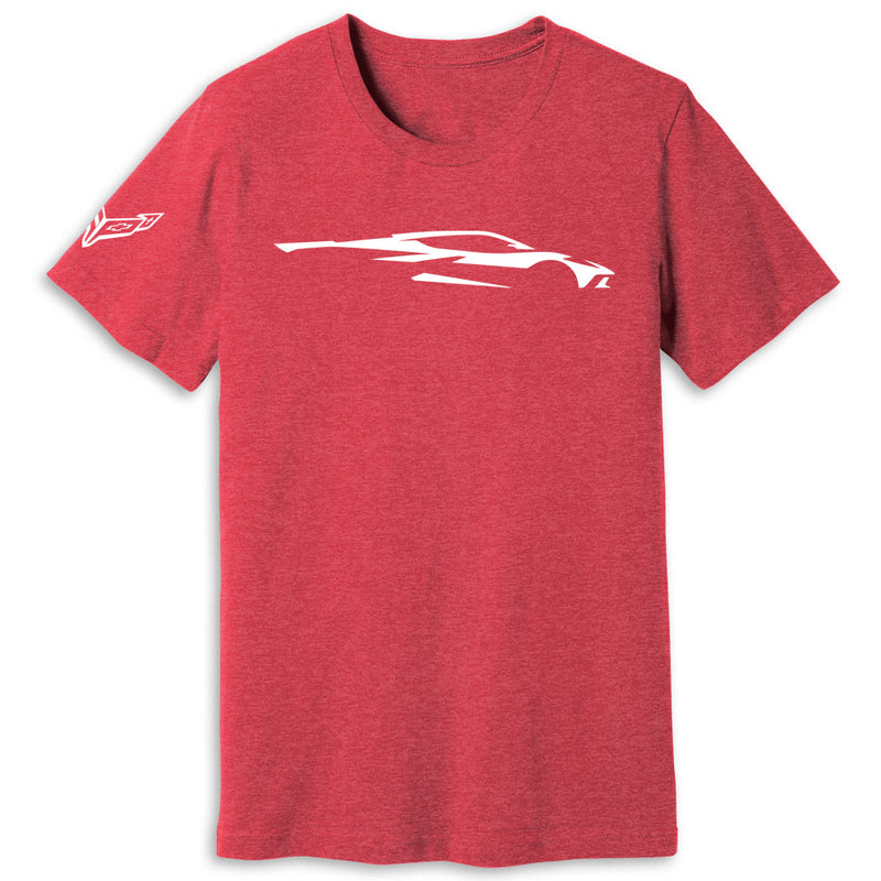 Car Gesture Tee | Heather Red - Front