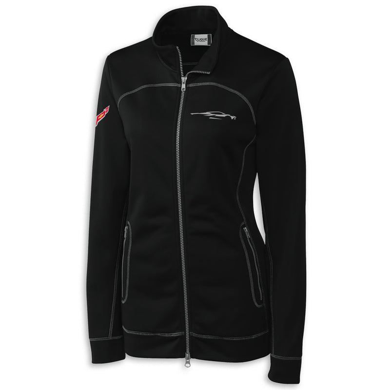 Heather Full-Zip Fleece | Black