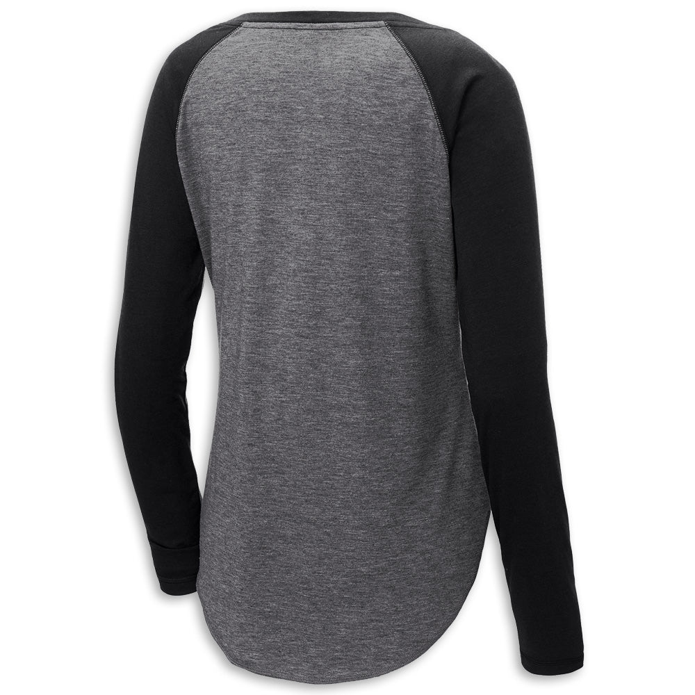 Raglan Sleeve Tee | Black/Gray - Front