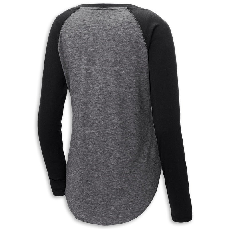 Raglan Sleeve Tee | Black/Gray - Front