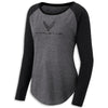 Raglan Sleeve Tee | Black/Gray - Front