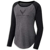 Raglan Sleeve Tee | Black/Gray - Front
