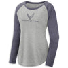 Raglan Sleeve Tee | Navy/Gray - Front