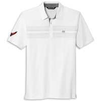 TravisMathew Montery Chest Stripe Polo - White - Front