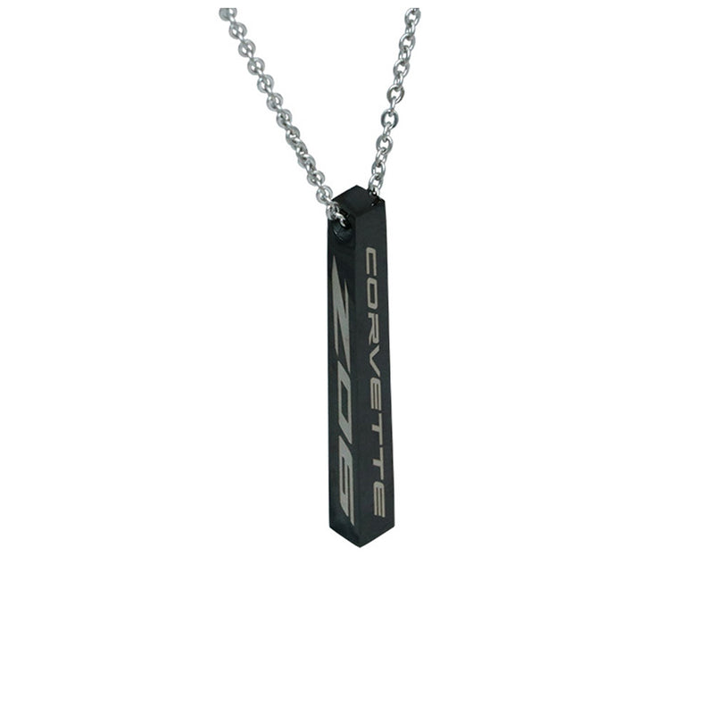 C8 Z06 Bar Necklace | Black Steel